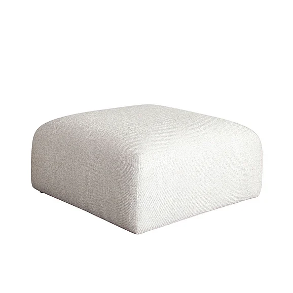 Diamond Sofa Echo Ottoman in Cream Fabric ECHOOTCM