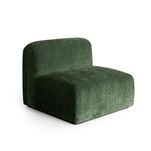 Diamond Sofa Echo Armless Chair in Spruce Green ECHOACSP