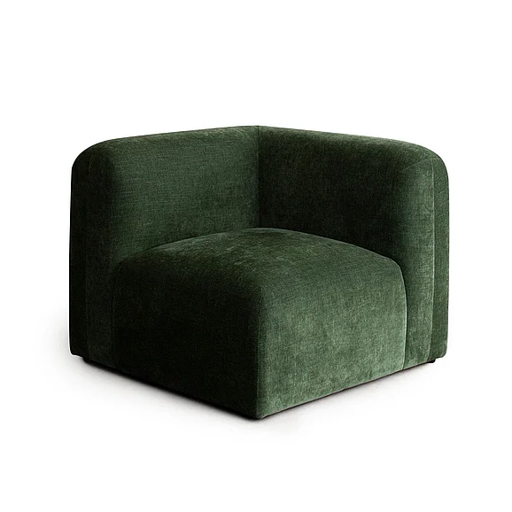 Diamond Sofa Echo Square Corner in Spruce Green ECHOSCSP