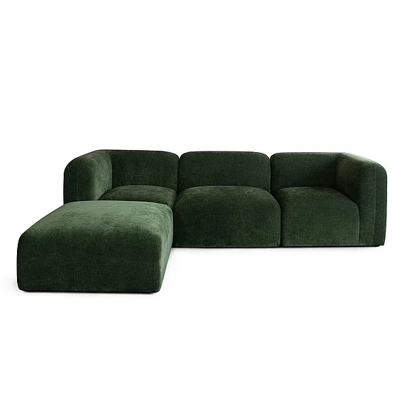 Diamond Sofa Echo 4pc Modular Set in Spruce Green