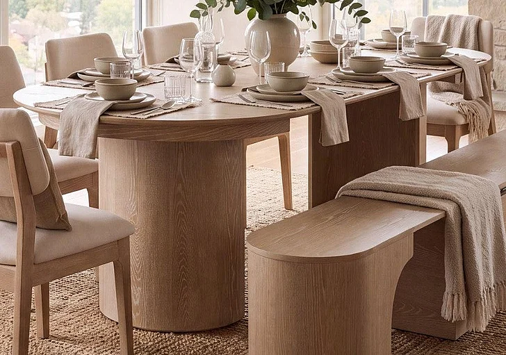 Transformer Table Eclipse Extendable Dining Table in Driftwood 14034;14534