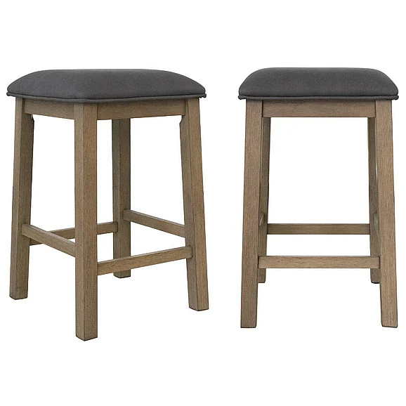 Sunset Trading Saunders Counter Height Backless Bar Stools in Desert Brown (Set of 2) ED-D18620CS-2