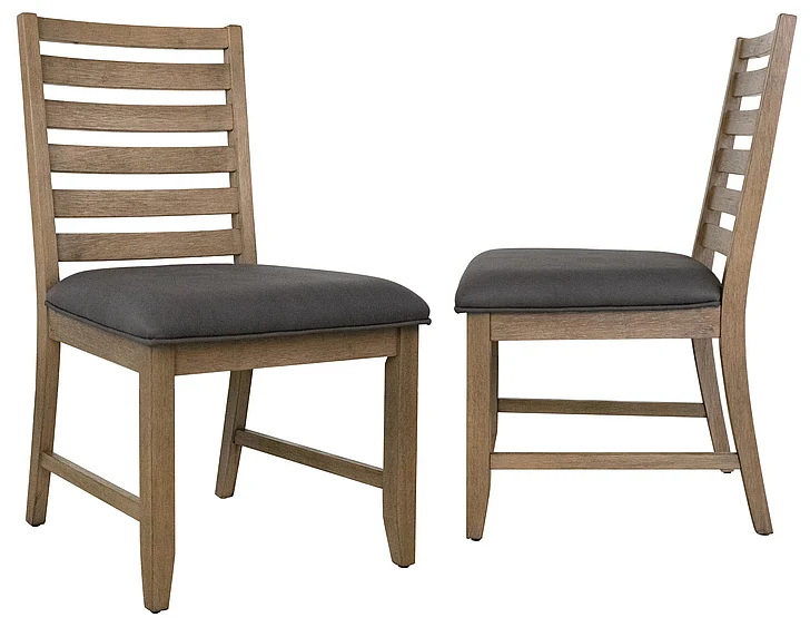 Sunset Trading Saunders Slat Back Dining Side Chairs in Desert Brown (Set of 2) ED-D18620SSC-2
