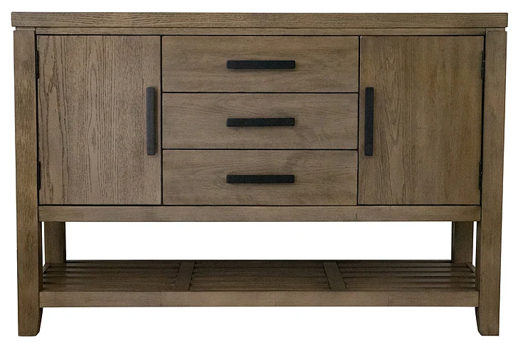 Sunset Trading Saunders Sideboard Buffet Server TV Home Entertainment Center in Desert Brown ED-D18620SV