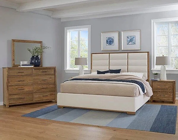 Vaughan-Bassett Crafted Oak Erin'S 2pc Bedroom Room Set White in Natural