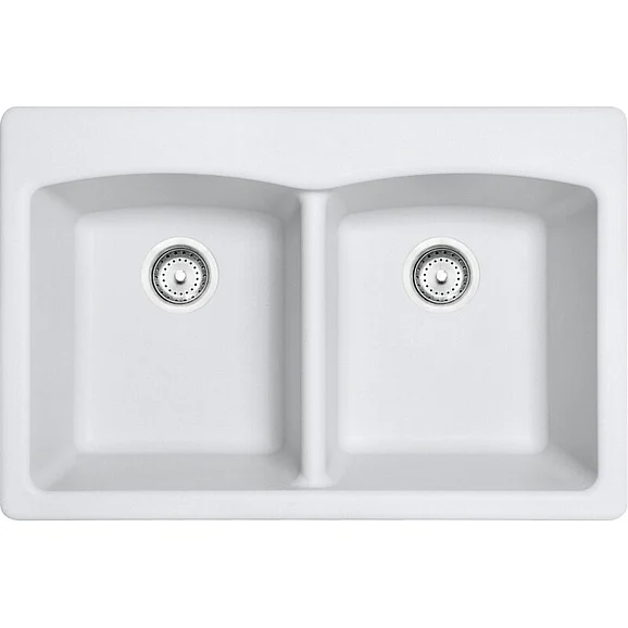 Franke Ellipse Dual Mount Sink in Polar white EDPW332291
