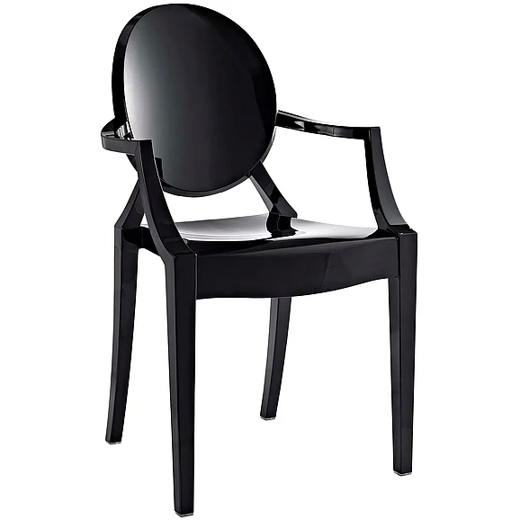 Modway Casper Dining Armchair in Black EEI-121-BLK