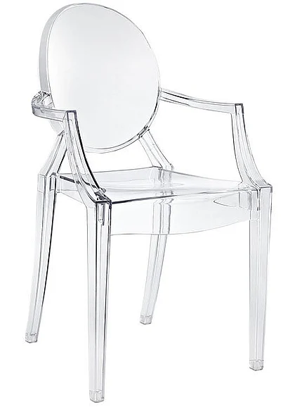 Modway Furniture Casper Dining Arm Chair in Clear (Set of 2) EEI-121-CLR