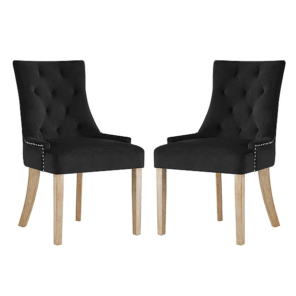 Modway Pose Dining Chair in Black (Set of 2) EEI-3504-BLK