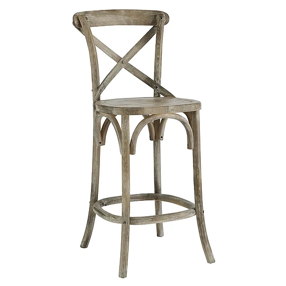 Modway Gear Counter Stool in Gray EEI-5562-GRY