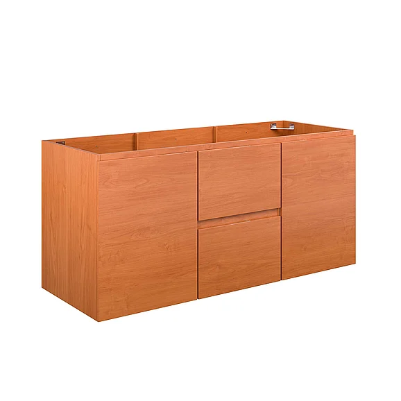Modway Scenic 48" Single Sink Compatible (Not Included) Bathroom Vanity Cabinet in Cherry Walnut EEI-5882-CHE