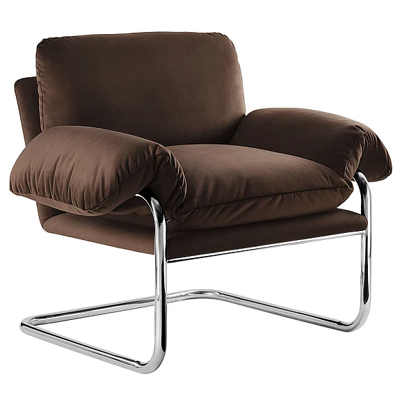 Modway Ansel Performance Velvet Accent Chair in Chocolate Brown EEI-7181-CHB