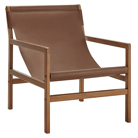 Modway Sonora Leather Sling Chair in Nutmeg Brown EEI-7324-NUT