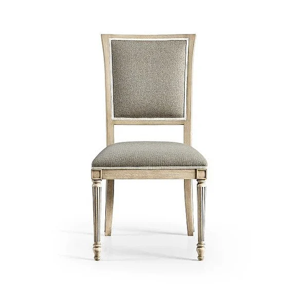 Jonathan Charles Flare Uph. Side Chair Flared Top in Bleached Oak 003-2-130-BLW (Set of 2)
