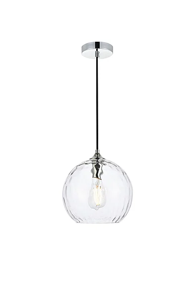 Elegant Cashel 10 In. Light Chrome Pendant LD2282C