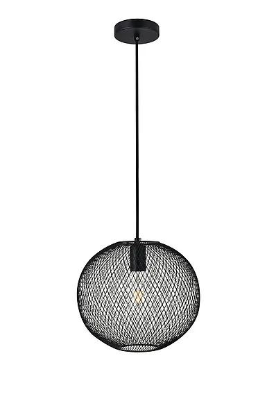 Elegant Keller 1 Light Black Pendant LD2250BK