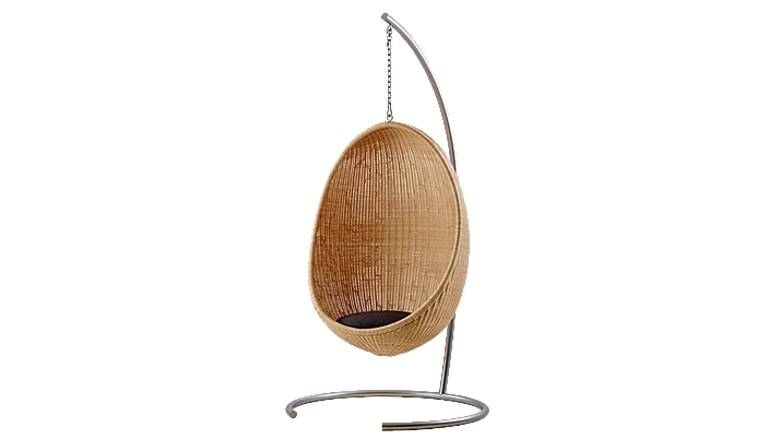 Sika-Design Icons Hanging Egg Chair w/ Stand in Core Natural ND-75