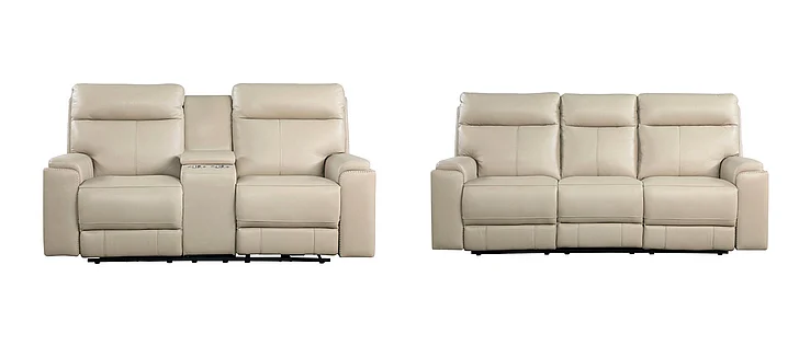 Leather Italia USA Bryant P2 2pc Living Room Set in Taupe
