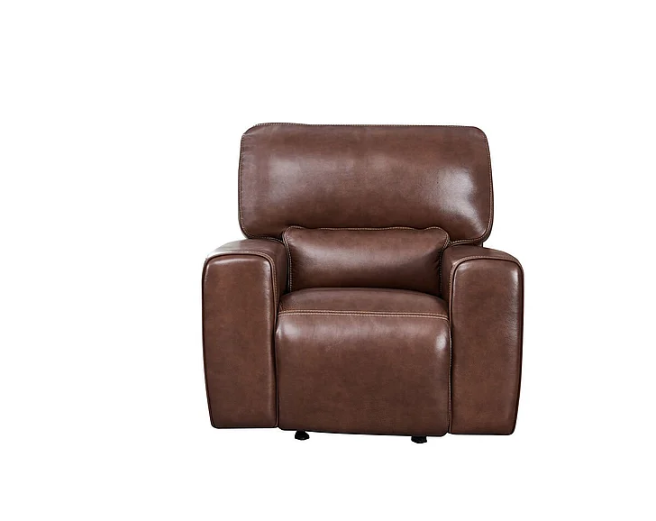 Leather Italia USA Broadway P2 Glider Recliner in Brown 9661-EH9049G-018540LV