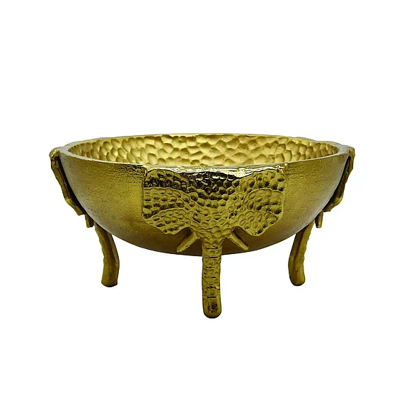 Worlds Away Elepha Textured Brass Bowl ELEPHA