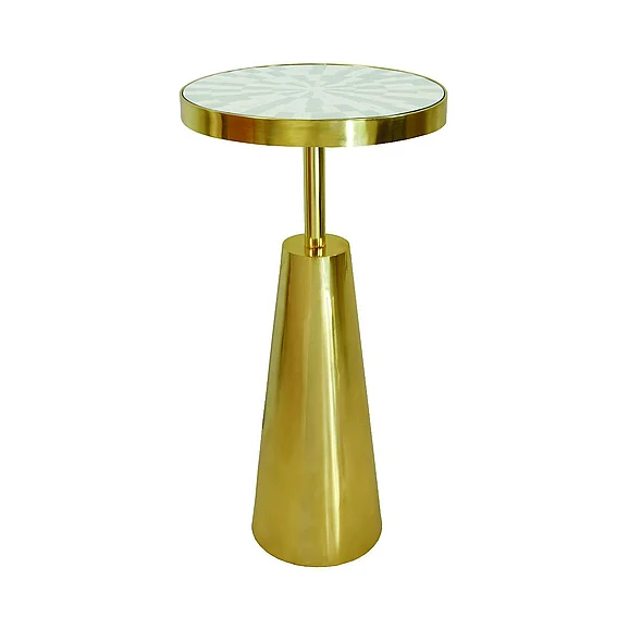 Worlds Away Elias Tapered Brass Side Table ELIAS