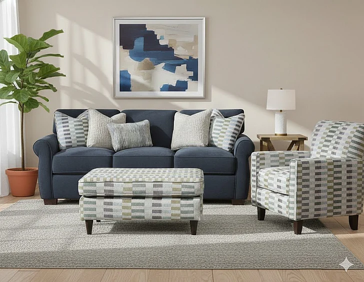 Southern Motion Elise Ink 7901 2pc Living Room Set in Gray