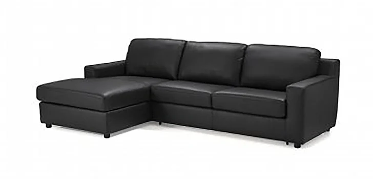 J&M Elizabeth Left Hand Facing Chaise Sectional in Black 18242-LHFC CLOSEOUT
