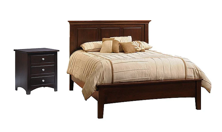 Troyer Ridge Ellington Panel 2pc Bedroom Set in Brown Maple