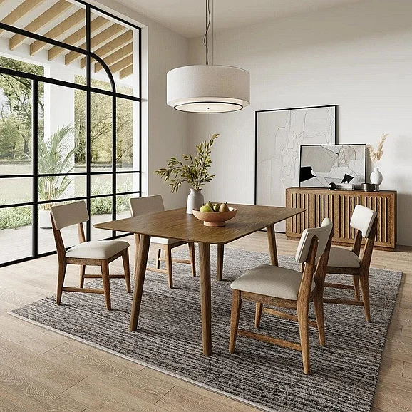 Jofran Ellington 6pc Bowie Harvest Table Set in Chestnut