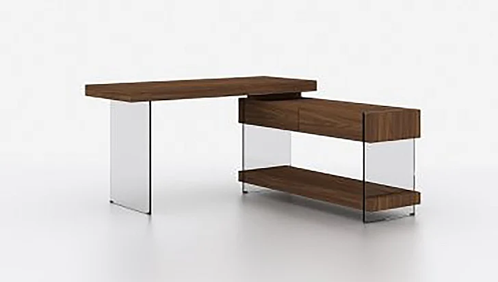 J&M Elm Modern Desk in Walnut 178852-D PROMO