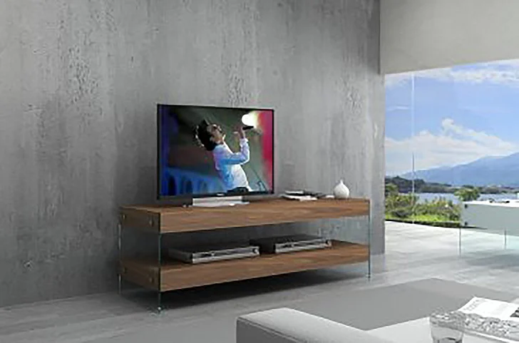 J&M Elm Mini TV Base in Walnut 178543-MTV PROMO