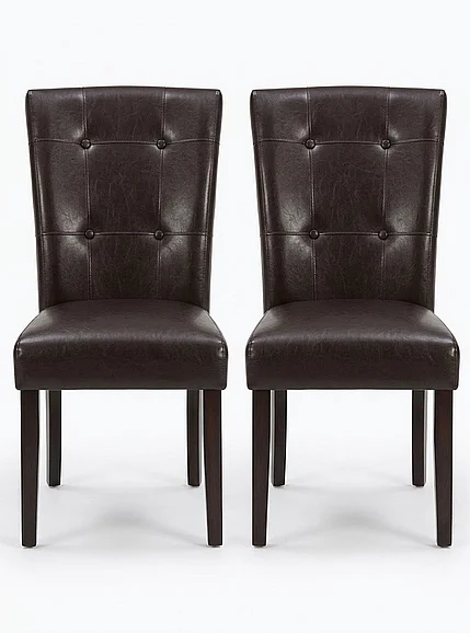 Acme Danville Bycast PVC Side Chairs in Espresso 07054 (Set of 2)