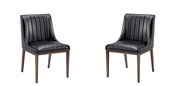 SUNPAN Irongate Halden Dining Chair (Set of 2) in Vintage Black 101135