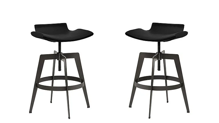 SUNPAN Urban Unity Bancroft Adjustable Bar Stool (Set of 2) in Onyx 101533
