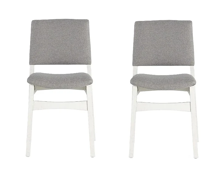 Transformer Table Dining Chair (Set of 2) in Canadian Birch White & Argent 10321