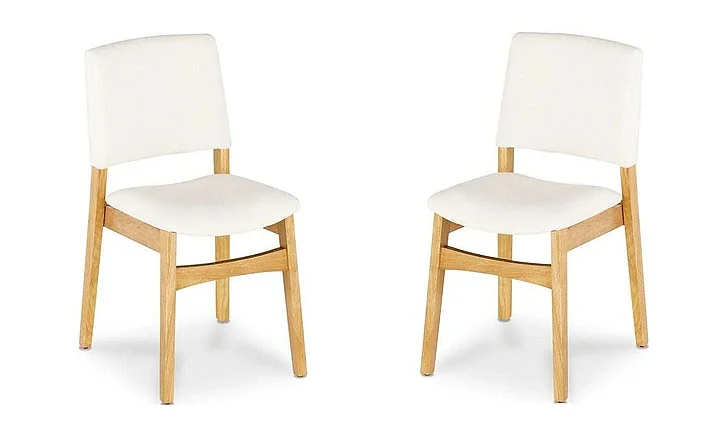 Transformer Table Dining Chair (Set of 2) in Scandinavian Oak & Creamy 10328 PROMO