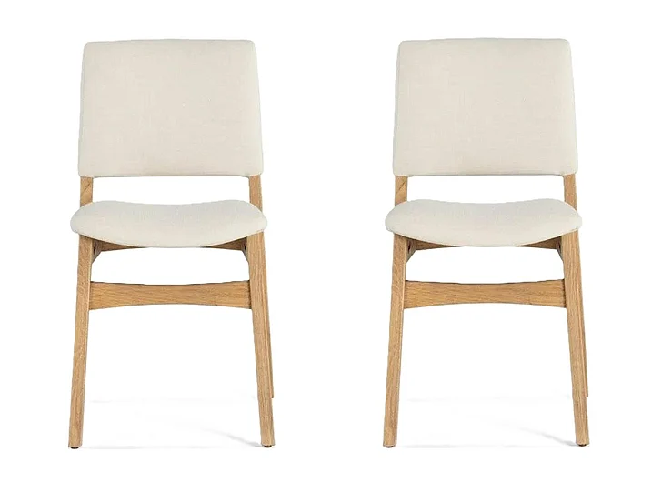 Transformer Table Dining Chair (Set of 2) in Scandinavian Oak & Creamy 10328