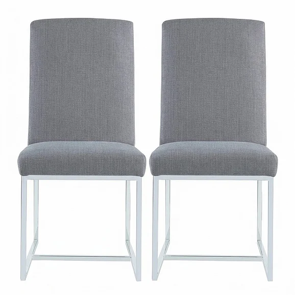 Coaster Furniture Mackinnon Upholstered Side Chairs Grey in Grey (Set of 2) 107143