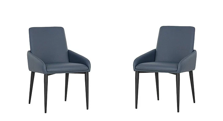 SUNPAN Ikon Carlo Dining Armchair in Dillon Thunder/Black 107434 (Set of 2)