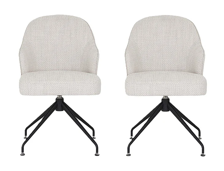 SUNPAN 5West Bretta Swivel Dining Chair in Moto Stucco/Black 107510 (Set of 2)