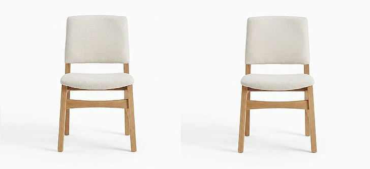 Transformer Table Nova Dining Chair (Set of 2) in Scandinavian Oak & Cloud 11328
