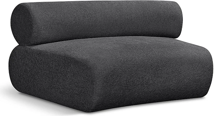 Meridian Bale Chenille Fabric Modular Chair in Grey Chenille Fabric 114Grey-C