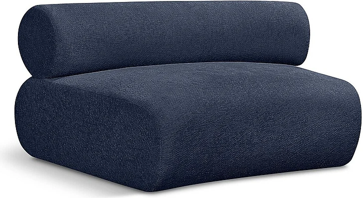 Meridian Bale Chenille Fabric Modular Chair in Navy Chenille Fabric 114Navy-C