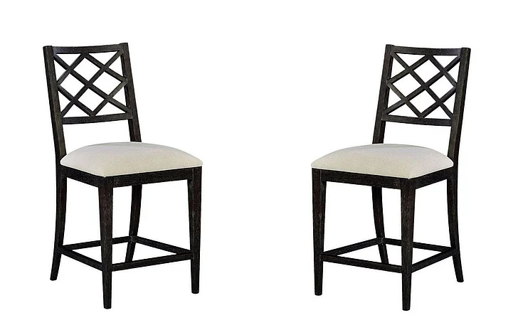 Oliver Home Diamond I Counter Chair in Midnight 1174-26 (Set of 2)