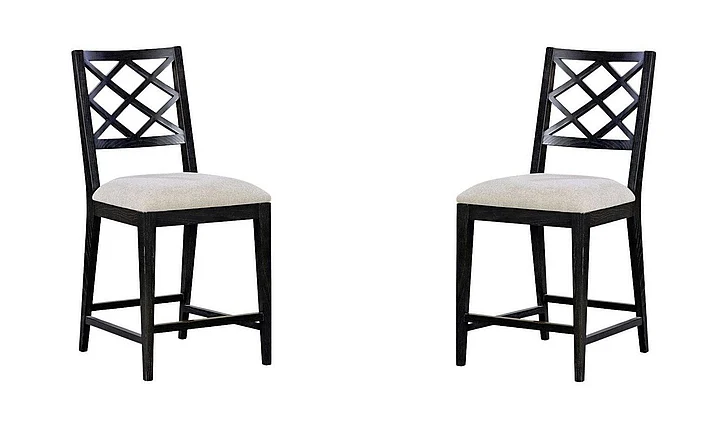 Oliver Home Diamond II Counter Chair in Midnight 1310-26 (Set of 2)