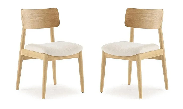 Transformer Table Round Chair (Set of 2) in Scandinavian Oak 13328