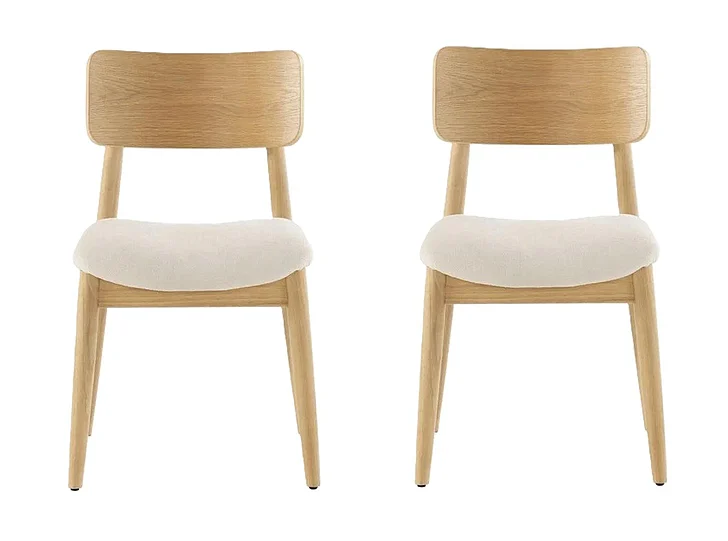 Transformer Table Round Chair (Set of 2) in Scandinavian Oak 13328