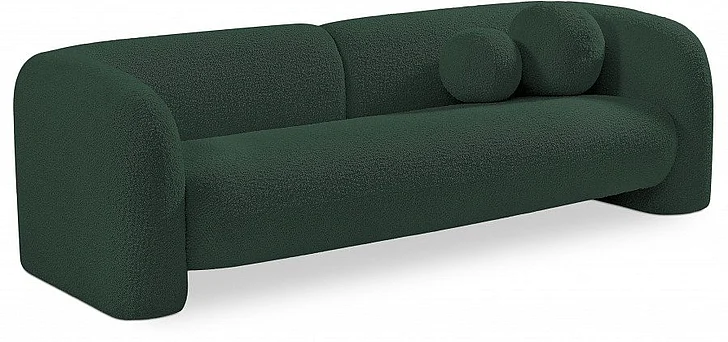 Meridian Emory Boucle Fabric Sofa in Green Boucle Fabric 139Green-S