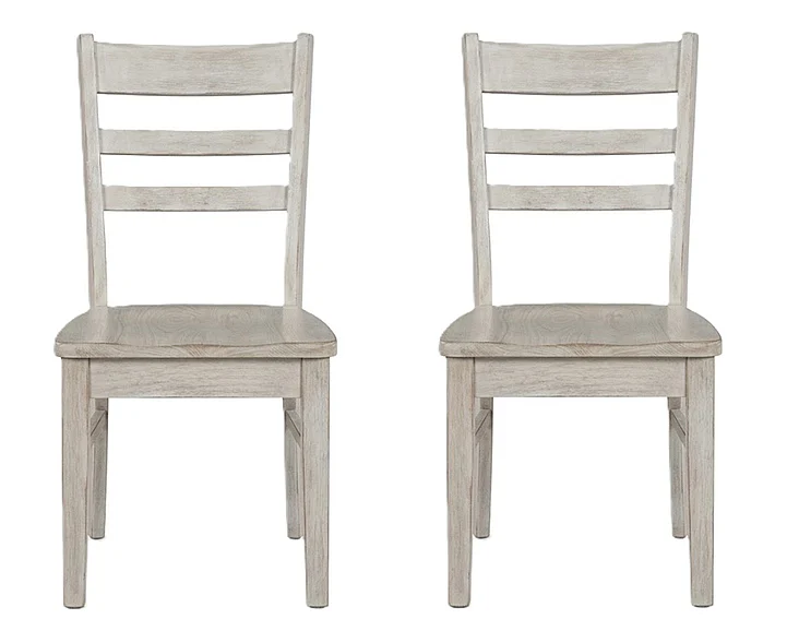 Sunny Designs Bayside Ladderback Chair (Set of 2) in Marble White 1616MW