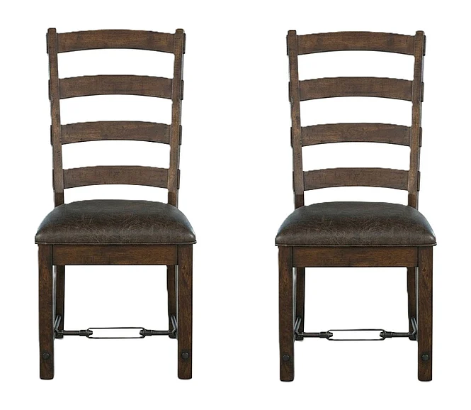 Sunny Designs Homestead Ladderback Chair (Set of 2) in Tobacco Leaf 1667TL